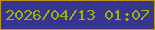 文字の大きさ：2、枠の色：be9314、背景の色：363691、文字の色：a3af0a 無料ブログパーツのブログ時計