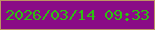 文字の大きさ：4、枠の色：be9364、背景の色：8a0b86、文字の色：2ec011 無料ブログパーツのブログ時計