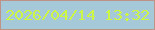 文字の大きさ：4、枠の色：be9386、背景の色：a6c9d9、文字の色：cdf644 無料ブログパーツのブログ時計
