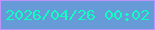 文字の大きさ：3、枠の色：be94fb、背景の色：669bd7、文字の色：11fdc4 無料ブログパーツのブログ時計