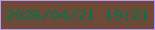 文字の大きさ：4、枠の色：be95f9、背景の色：6c4a37、文字の色：07714a 無料ブログパーツのブログ時計