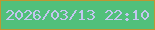 文字の大きさ：2、枠の色：be9731、背景の色：51c07b、文字の色：c3c6ef 無料ブログパーツのブログ時計