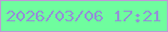文字の大きさ：5、枠の色：be99d6、背景の色：6ffd9e、文字の色：9293d5 無料ブログパーツのブログ時計