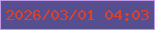 文字の大きさ：5、枠の色：be99e7、背景の色：574e8f、文字の色：da4230 無料ブログパーツのブログ時計