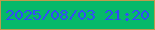 文字の大きさ：5、枠の色：be9b4c、背景の色：06b96a、文字の色：334bf7 無料ブログパーツのブログ時計