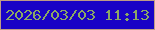 文字の大きさ：1、枠の色：be9c86、背景の色：1903c6、文字の色：8ba864 無料ブログパーツのブログ時計