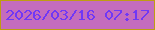 文字の大きさ：1、枠の色：be9d11、背景の色：c46cbd、文字の色：7038f5 無料ブログパーツのブログ時計