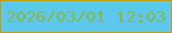文字の大きさ：1、枠の色：be9f13、背景の色：5cc9ec、文字の色：83b94b 無料ブログパーツのブログ時計