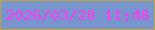 文字の大きさ：1、枠の色：bea53e、背景の色：7895cd、文字の色：fb39f5 無料ブログパーツのブログ時計