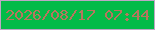 文字の大きさ：1、枠の色：bea7c5、背景の色：03bb48、文字の色：b7755e 無料ブログパーツのブログ時計