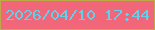文字の大きさ：3、枠の色：bea848、背景の色：f16678、文字の色：63cfe9 無料ブログパーツのブログ時計