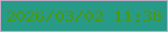 文字の大きさ：4、枠の色：beabc6、背景の色：279b88、文字の色：4c9710 無料ブログパーツのブログ時計