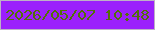 文字の大きさ：1、枠の色：beb0c6、背景の色：9b20fc、文字の色：527007 無料ブログパーツのブログ時計
