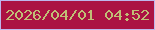 文字の大きさ：5、枠の色：beb6ed、背景の色：ab1243、文字の色：c0be76 無料ブログパーツのブログ時計