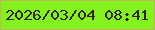 文字の大きさ：3、枠の色：beb756、背景の色：84f21d、文字の色：34230e 無料ブログパーツのブログ時計