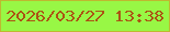 文字の大きさ：1、枠の色：beb830、背景の色：98f745、文字の色：ab5314 無料ブログパーツのブログ時計