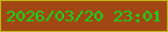 文字の大きさ：5、枠の色：beb914、背景の色：a24614、文字の色：10dc1f 無料ブログパーツのブログ時計