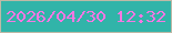 文字の大きさ：1、枠の色：beb9a6、背景の色：31b4a9、文字の色：f777e3 無料ブログパーツのブログ時計