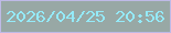 文字の大きさ：1、枠の色：bebae7、背景の色：98a8a5、文字の色：94eaf8 無料ブログパーツのブログ時計