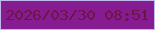 文字の大きさ：5、枠の色：bebbea、背景の色：871b92、文字の色：6c1547 無料ブログパーツのブログ時計