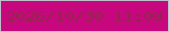 文字の大きさ：5、枠の色：bec0cb、背景の色：c7077e、文字の色：94264e 無料ブログパーツのブログ時計