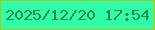文字の大きさ：4、枠の色：bec105、背景の色：2efeab、文字の色：318641 無料ブログパーツのブログ時計
