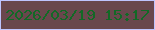 文字の大きさ：3、枠の色：bec4ff、背景の色：69474d、文字の色：126926 無料ブログパーツのブログ時計