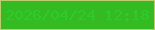 文字の大きさ：1、枠の色：becc6d、背景の色：34bb22、文字の色：2fca2e 無料ブログパーツのブログ時計