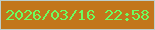 文字の大きさ：4、枠の色：bececb、背景の色：c2761b、文字の色：6cfe60 無料ブログパーツのブログ時計