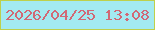 文字の大きさ：4、枠の色：bed04b、背景の色：a3eaf1、文字の色：d16875 無料ブログパーツのブログ時計