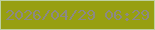 文字の大きさ：2、枠の色：bed0a0、背景の色：979f11、文字の色：8c8984 無料ブログパーツのブログ時計