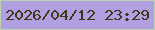文字の大きさ：4、枠の色：bed2ad、背景の色：b0a0e2、文字の色：463418 無料ブログパーツのブログ時計