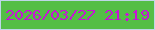 文字の大きさ：2、枠の色：bed7e8、背景の色：54be46、文字の色：c714d6 無料ブログパーツのブログ時計