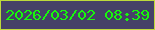 文字の大きさ：2、枠の色：beda3b、背景の色：464167、文字の色：17f80b 無料ブログパーツのブログ時計