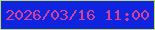 文字の大きさ：5、枠の色：bedc65、背景の色：0f24de、文字の色：d54194 無料ブログパーツのブログ時計