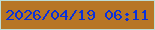 文字の大きさ：2、枠の色：beddd5、背景の色：b77625、文字の色：0930dc 無料ブログパーツのブログ時計