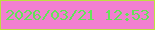文字の大きさ：1、枠の色：bee040、背景の色：f27fd0、文字の色：63e358 無料ブログパーツのブログ時計
