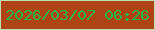 文字の大きさ：3、枠の色：bee0af、背景の色：ae4316、文字の色：21b747 無料ブログパーツのブログ時計