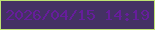 文字の大きさ：5、枠の色：bee273、背景の色：443164、文字の色：661d9b 無料ブログパーツのブログ時計