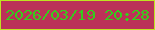 文字の大きさ：1、枠の色：bee521、背景の色：bb3258、文字の色：36cd1c 無料ブログパーツのブログ時計