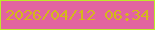 文字の大きさ：4、枠の色：beea28、背景の色：e2649f、文字の色：d4b81b 無料ブログパーツのブログ時計