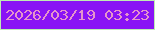 文字の大きさ：4、枠の色：beebb3、背景の色：8913f5、文字の色：e694cb 無料ブログパーツのブログ時計