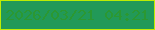 文字の大きさ：3、枠の色：beec03、背景の色：229958、文字の色：2b9832 無料ブログパーツのブログ時計