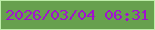 文字の大きさ：2、枠の色：beeda9、背景の色：67a04e、文字の色：a112ce 無料ブログパーツのブログ時計
