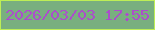 文字の大きさ：1、枠の色：beee56、背景の色：79af7f、文字の色：ac4dcc 無料ブログパーツのブログ時計