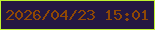 文字の大きさ：3、枠の色：bef330、背景の色：241841、文字の色：904804 無料ブログパーツのブログ時計
