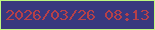 文字の大きさ：1、枠の色：bef880、背景の色：39387e、文字の色：b64049 無料ブログパーツのブログ時計