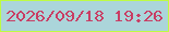 文字の大きさ：5、枠の色：befb43、背景の色：abd5da、文字の色：c93d64 無料ブログパーツのブログ時計
