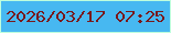 文字の大きさ：1、枠の色：befedd、背景の色：47b8f1、文字の色：79191c 無料ブログパーツのブログ時計