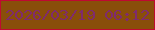 文字の大きさ：4、枠の色：bf0931、背景の色：894e0a、文字の色：7f2b6d 無料ブログパーツのブログ時計